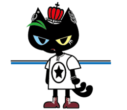 Spooky Rockin' Black Cat sticker #4744652