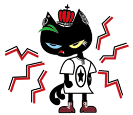 Spooky Rockin' Black Cat sticker #4744653