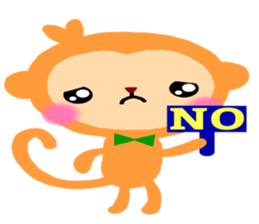 The cute colorful monkey sticker #4745121