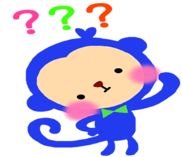 The cute colorful monkey sticker #4745142