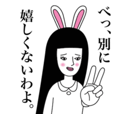 Girl of irreverent rabbit sticker #4745266