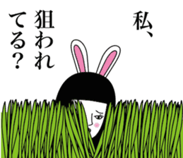 Girl of irreverent rabbit sticker #4745273