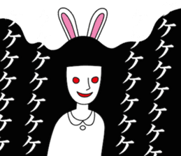 Girl of irreverent rabbit sticker #4745292