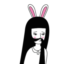 Girl of irreverent rabbit sticker #4745294