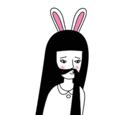 Girl of irreverent rabbit sticker #4745294