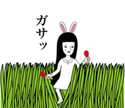 Girl of irreverent rabbit sticker #4745301