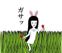 Girl of irreverent rabbit sticker #4745301