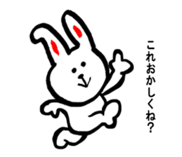 Cute rabbit strawberry sticker #4745344