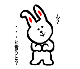 Cute rabbit strawberry sticker #4745370