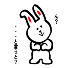 Cute rabbit strawberry sticker #4745370