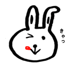 Cute rabbit strawberry sticker #4745373