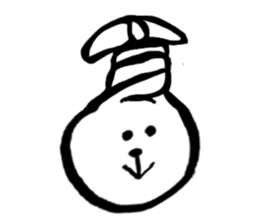 Cute rabbit strawberry sticker #4745379