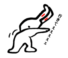 Cute rabbit strawberry sticker #4745380