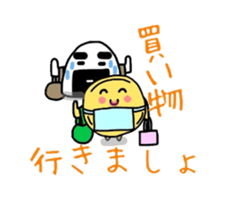 Onigiri uncle and pickled radish wife sticker #4750610