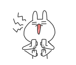 not cat , but rabbit . sticker #4752185