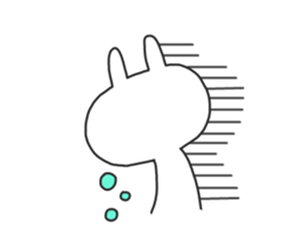 not cat , but rabbit . sticker #4752188