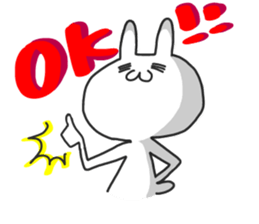 not cat , but rabbit . sticker #4752189