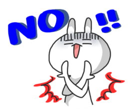 not cat , but rabbit . sticker #4752190