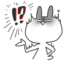 not cat , but rabbit . sticker #4752191