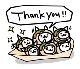 Japanese cat of takoyaki sticker #4752385