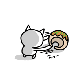 Japanese cat of takoyaki sticker #4752387