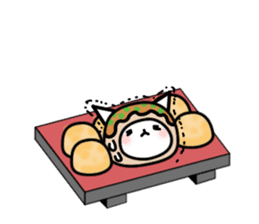 Japanese cat of takoyaki sticker #4752397