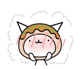 Japanese cat of takoyaki sticker #4752399