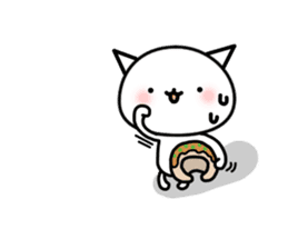 Japanese cat of takoyaki sticker #4752401