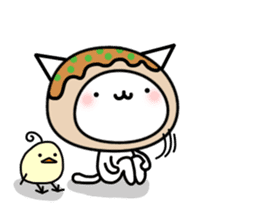 Japanese cat of takoyaki sticker #4752406