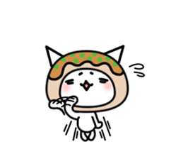 Japanese cat of takoyaki sticker #4752407