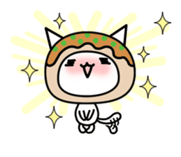 Japanese cat of takoyaki sticker #4752408