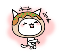 Japanese cat of takoyaki sticker #4752411