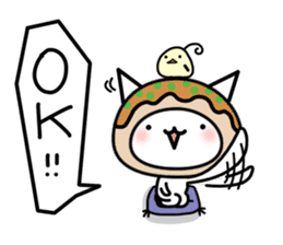 Japanese cat of takoyaki sticker #4752414