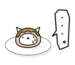 Japanese cat of takoyaki sticker #4752417