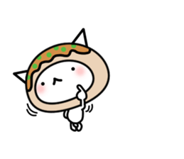 Japanese cat of takoyaki sticker #4752419