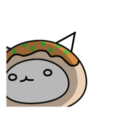 Japanese cat of takoyaki sticker #4752420