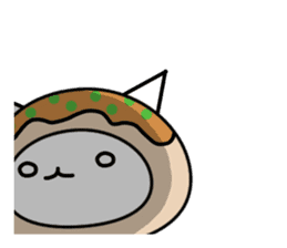Japanese cat of takoyaki sticker #4752420