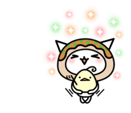 Japanese cat of takoyaki sticker #4752422