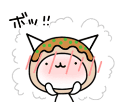 Cat takoyaki sticker #4752776