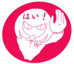 Girl and cat(Red edition) sticker #4753719