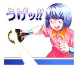 Table Tennis boys and girls sticker #4753892