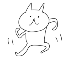 the slow life with a white cat 3 sticker #4757692