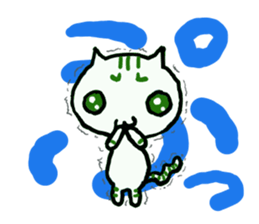 A cat replies calmly. sticker #4757813