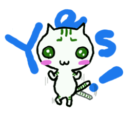 A cat replies calmly. sticker #4757820