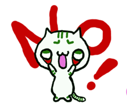 A cat replies calmly. sticker #4757821