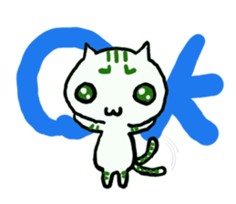 A cat replies calmly. sticker #4757822