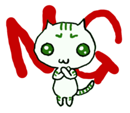 A cat replies calmly. sticker #4757823