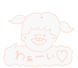 Girls Balloon sticker. sticker #4759594