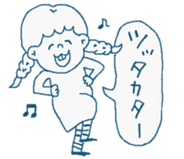 Girls Balloon sticker. sticker #4759605