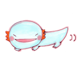 An axolotl and good friends sticker #4760144
